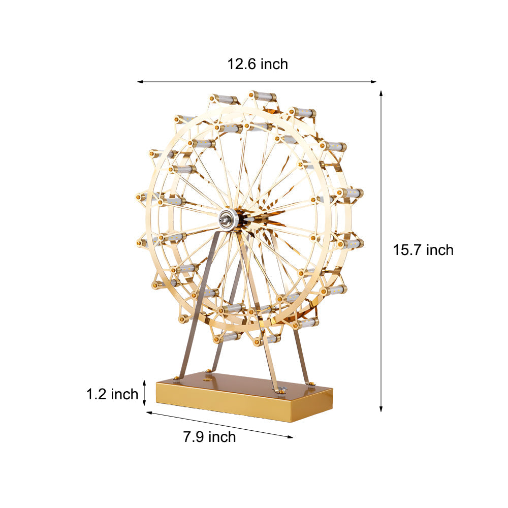 LumiCircus - Gouden Rad Tafellamp met LED en Touch