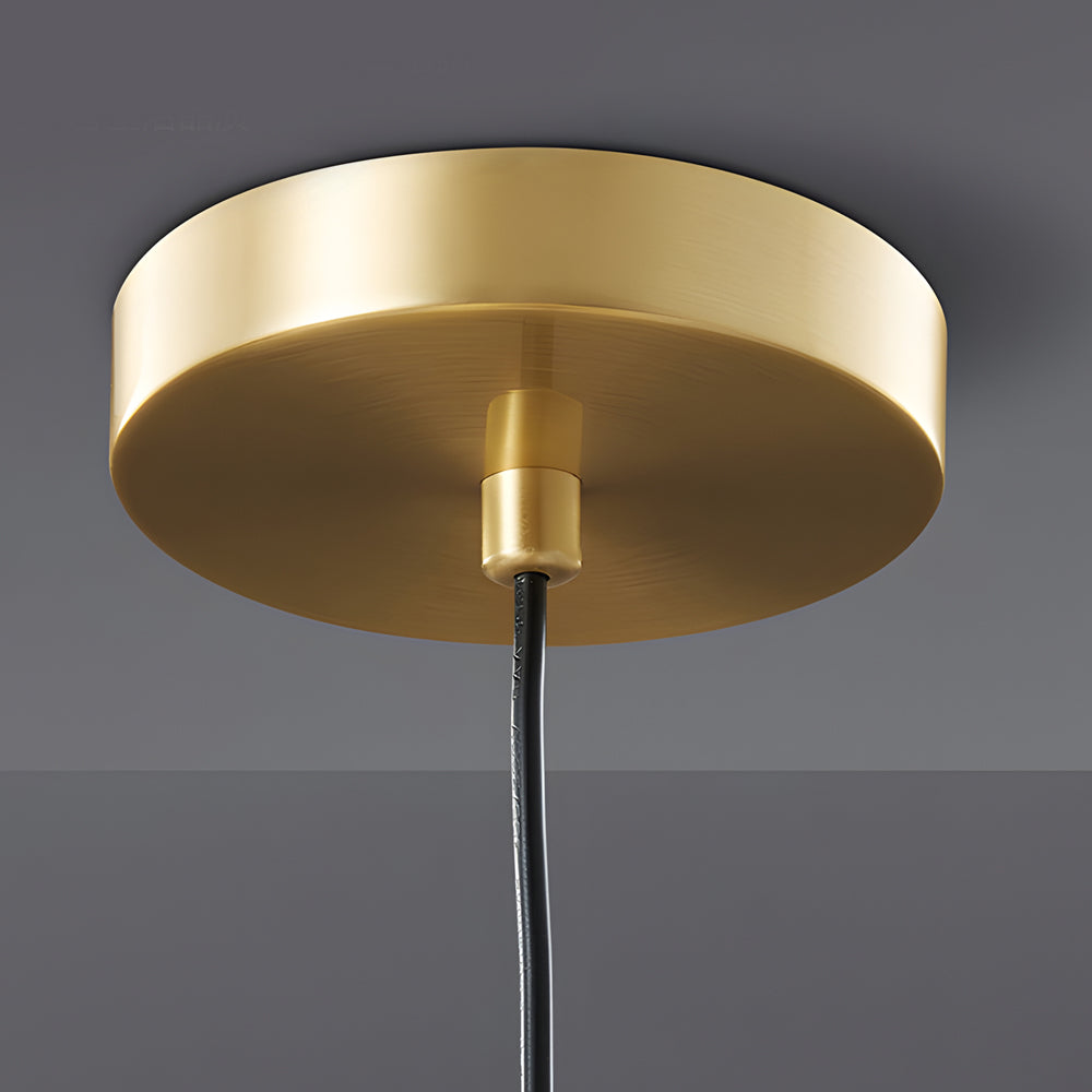 1-Licht Mid-Century Messing Hanglamp