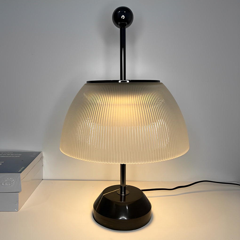 H Tafellamp met Glazen Kom Schaduw Italiaanse Decoratieve Lamp