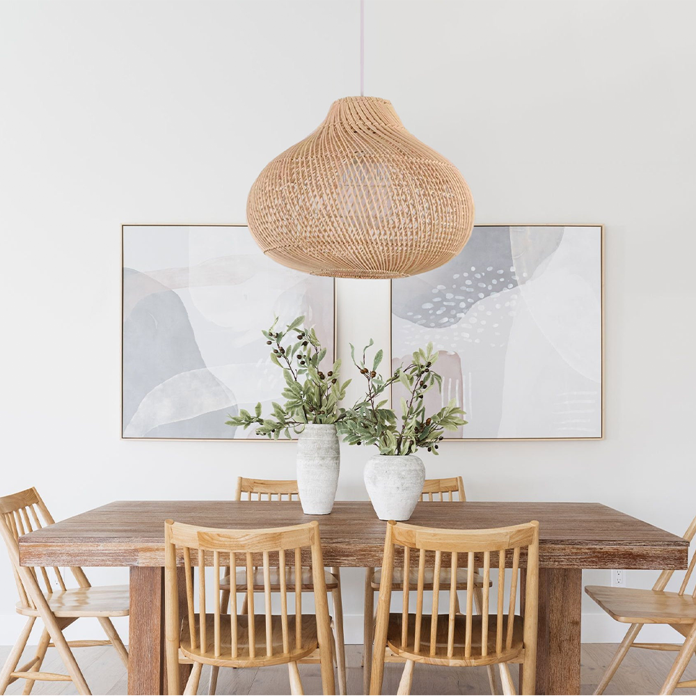 Boho Natuurlijke Handgemaakte Eiland Hanglamp