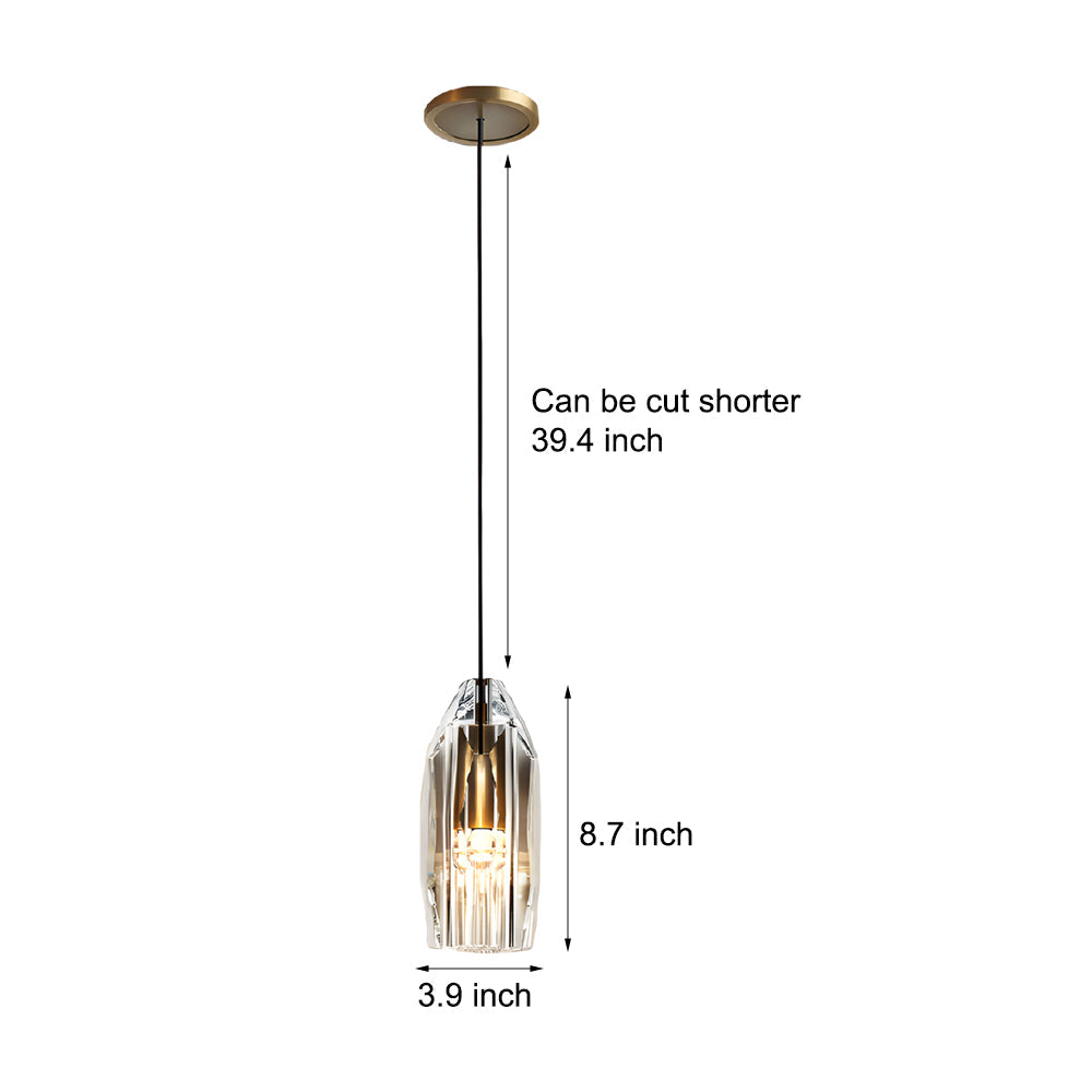 Geometrische Hanglamp met Kristallen Accenten