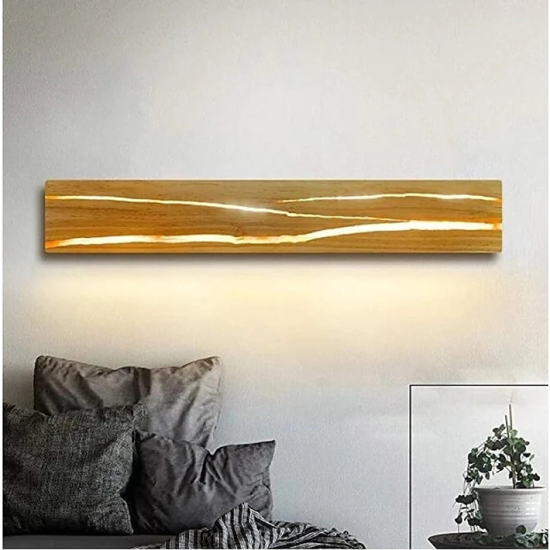 Orr Minimalistische LED Wandlamp Eetkamer/Slaapkamer Hout