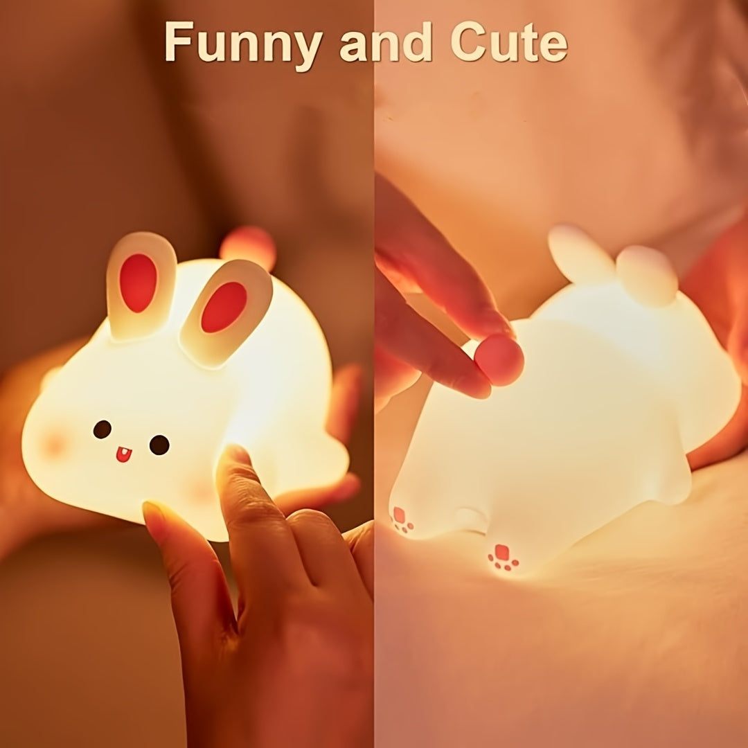 BunnyLight - Schattig Konijntje Nachtlampje, USB Oplaadbaar met Dimbare Functies