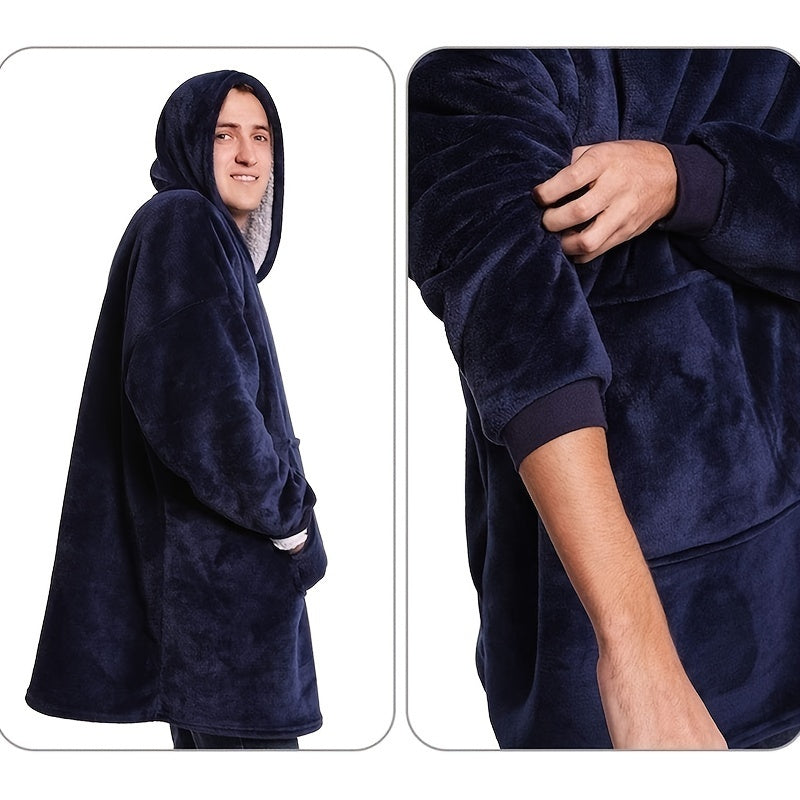 Oversized Hoodie Deken - Draagbare Zachte Sherpa Fleece Trui