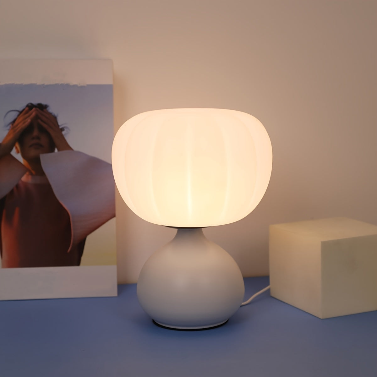 Pompoenlamp - 3-Kleuren LED Tafellamp