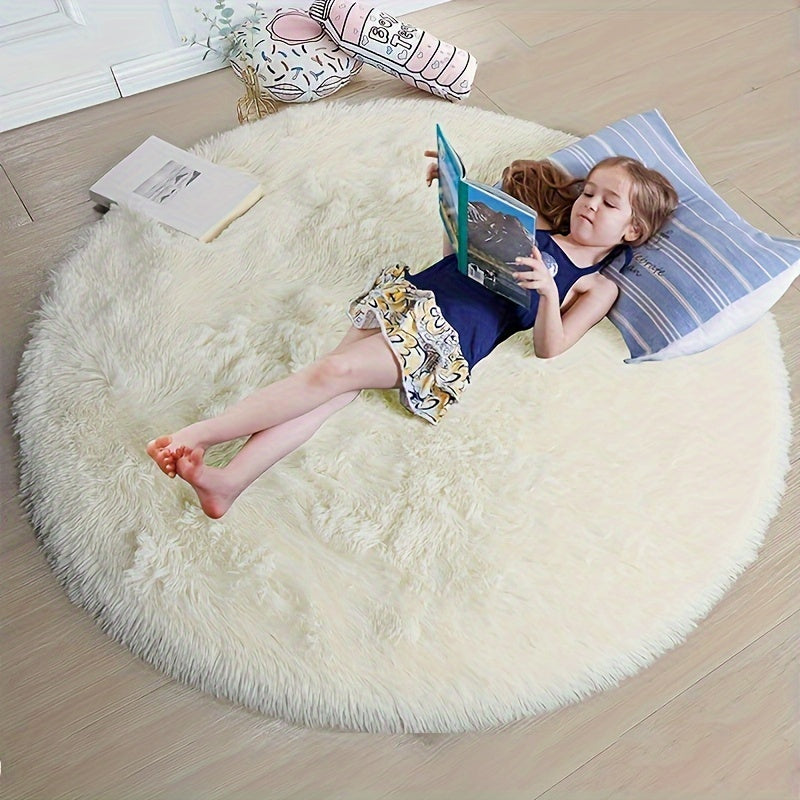 Ultra Soft Plush Rond Vloerkleed – Fluffy, Antislip, Waterdicht