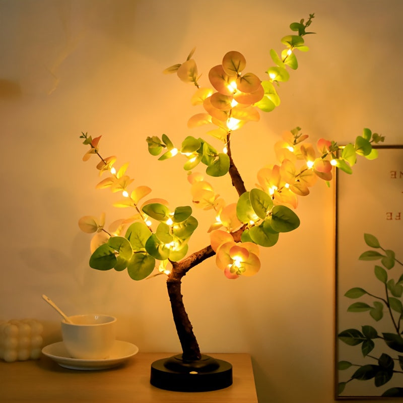 EucalyptusGlow - LED Bonsai Boomlamp Met USB/Batterij Aandrijving