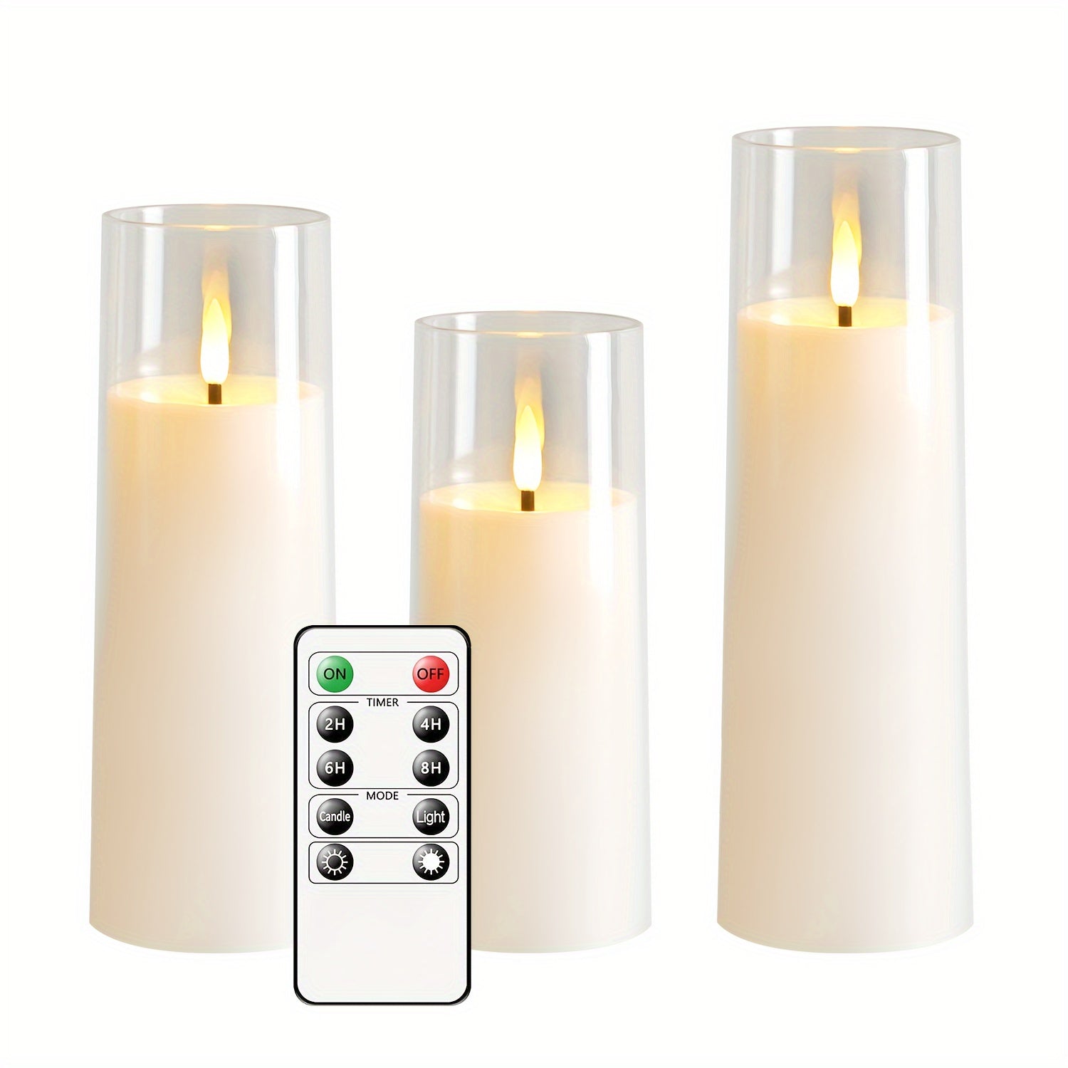 5pcs LED Flikkerloze Kaarsen met Afstandsbediening - Voor Kerst, Halloween, Bruiloft Decor