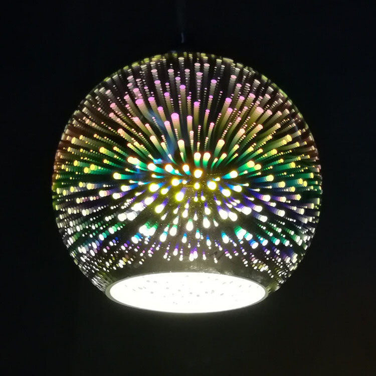 Innovatieve 3D Kleurrijke Vuurwerk Glas Hanglamp met 1 Lichtbron