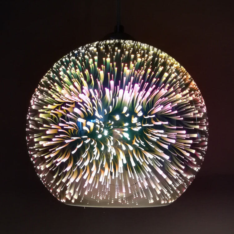 Innovatieve 3D Kleurrijke Vuurwerk Glas Hanglamp met 1 Lichtbron