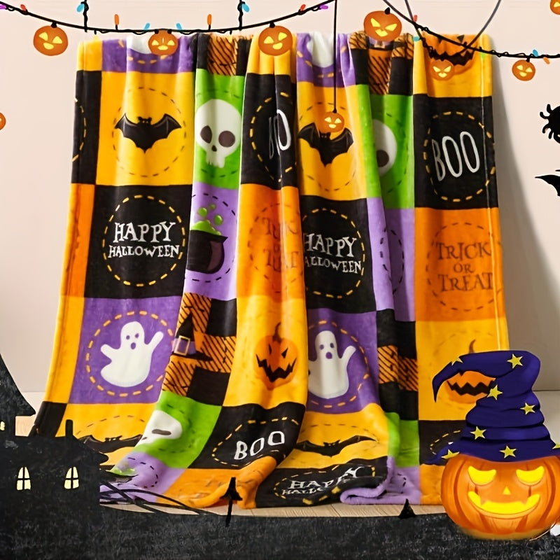 Halloween Fleece Plaid Deken - Zacht en Luxe Flanellen Deken voor Bank of Bed