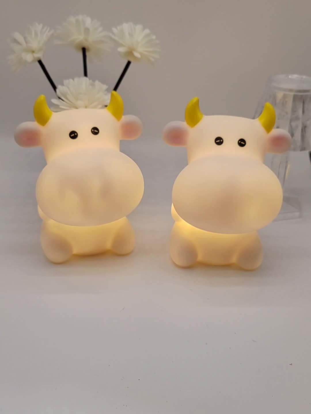 CowGlow - Schattig Koe Nachtlampje met Batterijvoeding voor Kinderkamer Decoratie