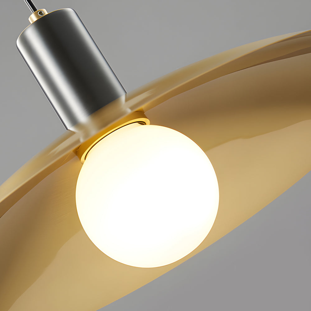 1-Licht Mid-Century Messing Hanglamp