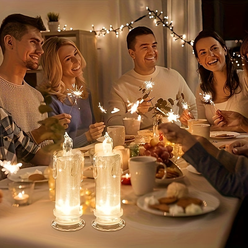 2/3 Stuks LED Flameless Kaarsen – Perfect Voor Familiebijeenkomsten, Diner, Bruiloft en Verjaardag