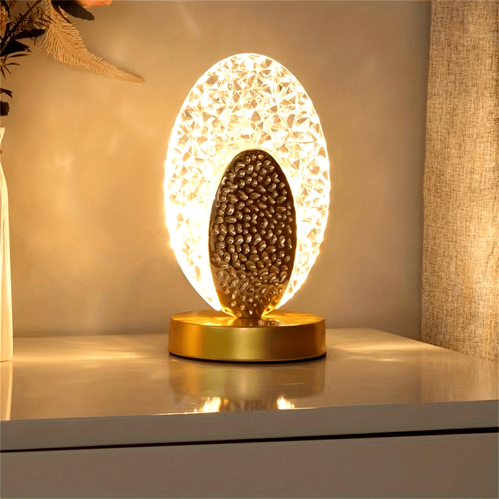 FeatherLamp - USB Touch Tafellamp met Pauwenveer Design, Oneindig Dimbaar LED Licht