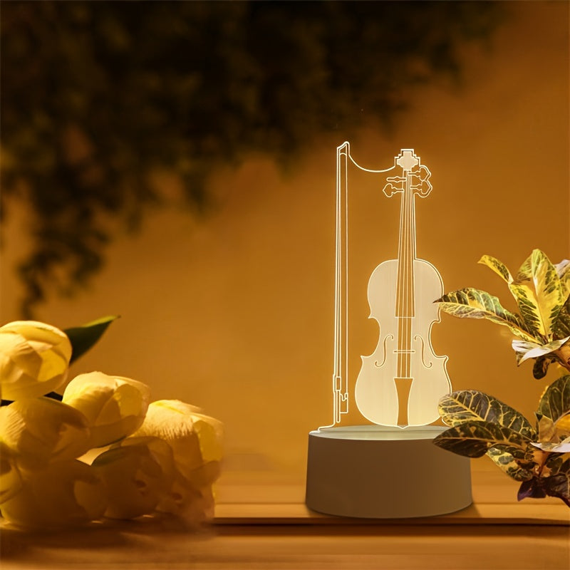 MuziekLamp - 3D Illusie Cello LED Tafellamp