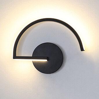 Moderne minimalistische Curves Line LED-wandlamp met 1 licht