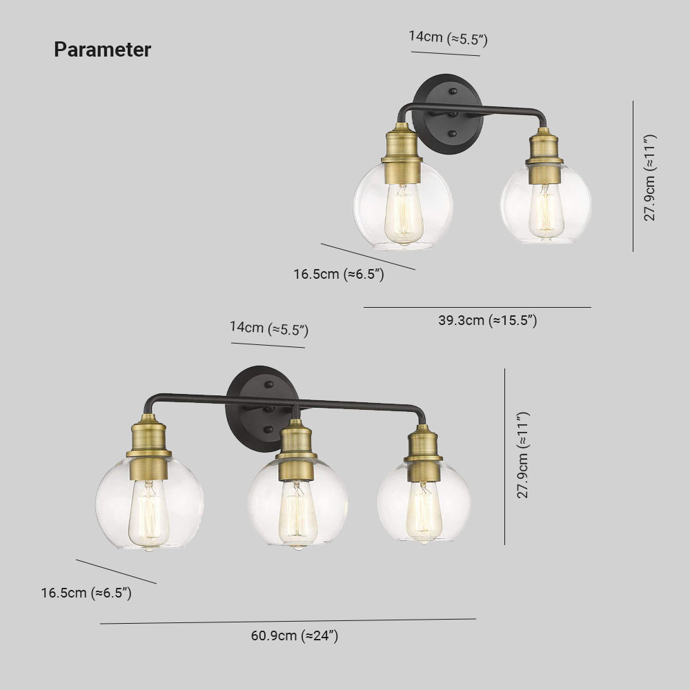 Emma - Strakke LED Binnenwandlamp Zwart Glas Keuken/Woonkamer