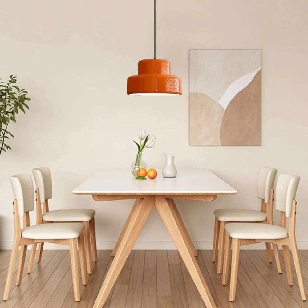 Bauhaus Vintage Orange Pendant Lamp for Dining Room