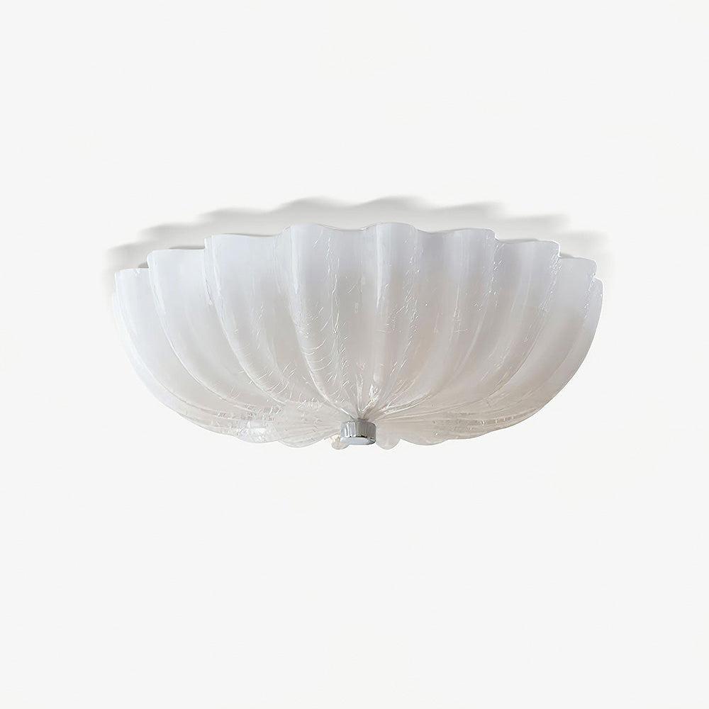 Elegante Witte Glazen Plafondlamp