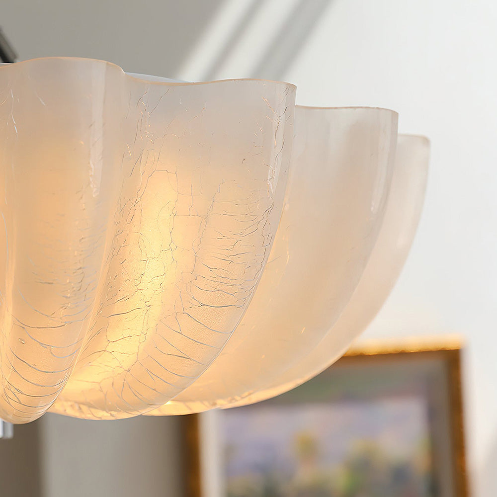 Elegante Witte Glazen Plafondlamp