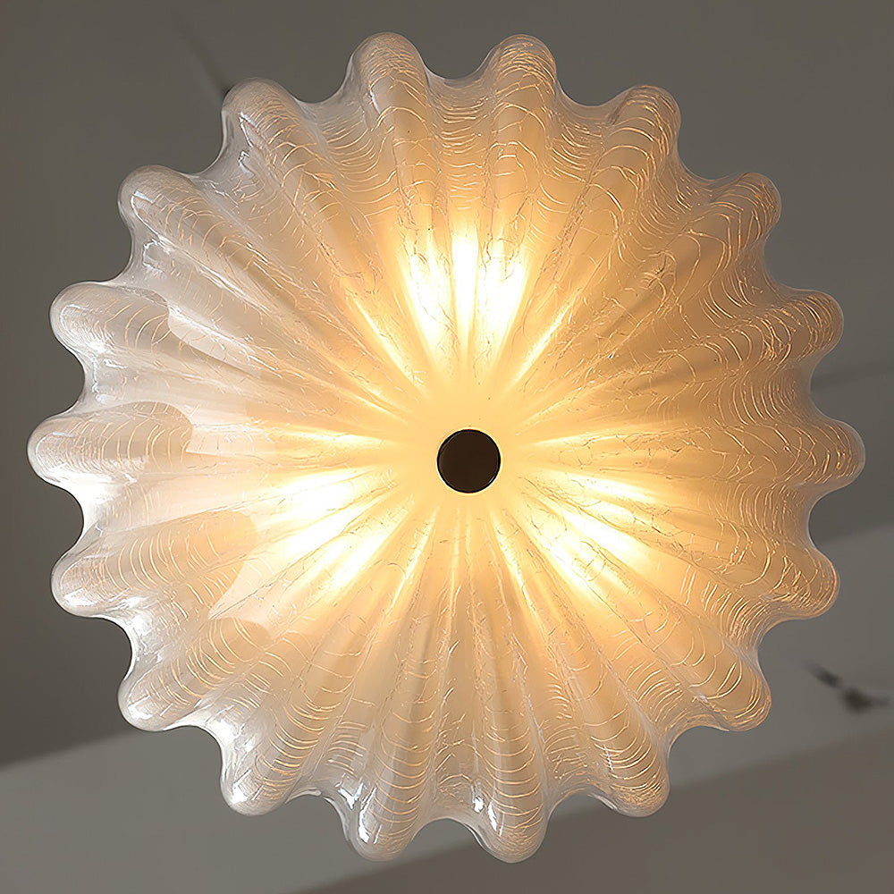 Elegante Witte Glazen Plafondlamp