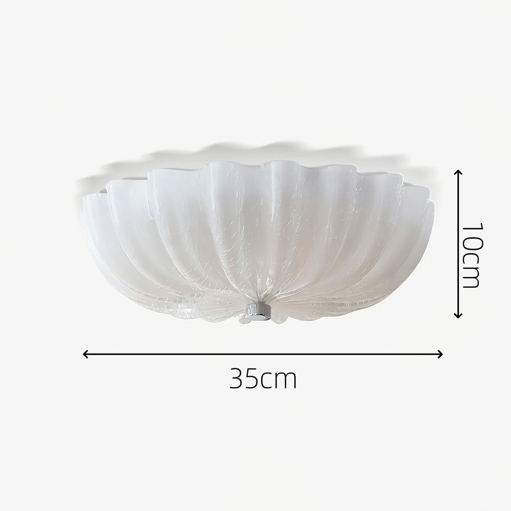 Elegante Witte Glazen Plafondlamp