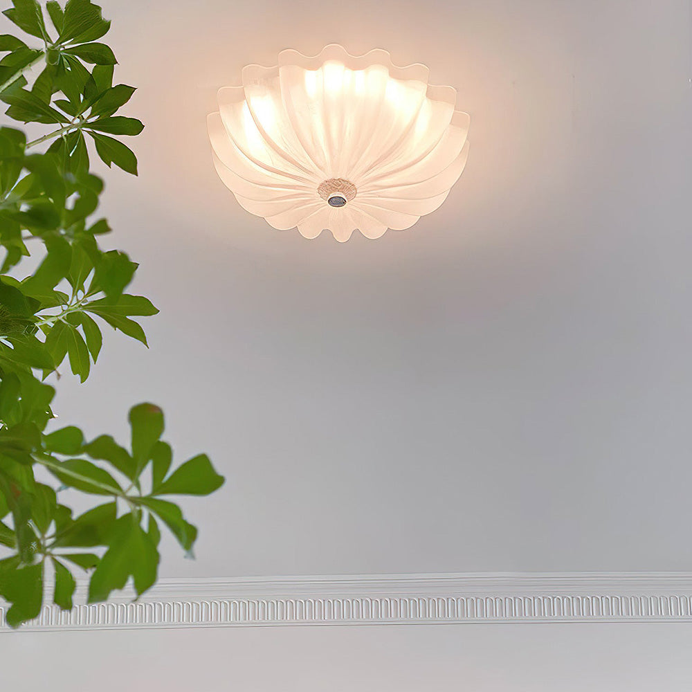 Elegante Witte Glazen Plafondlamp