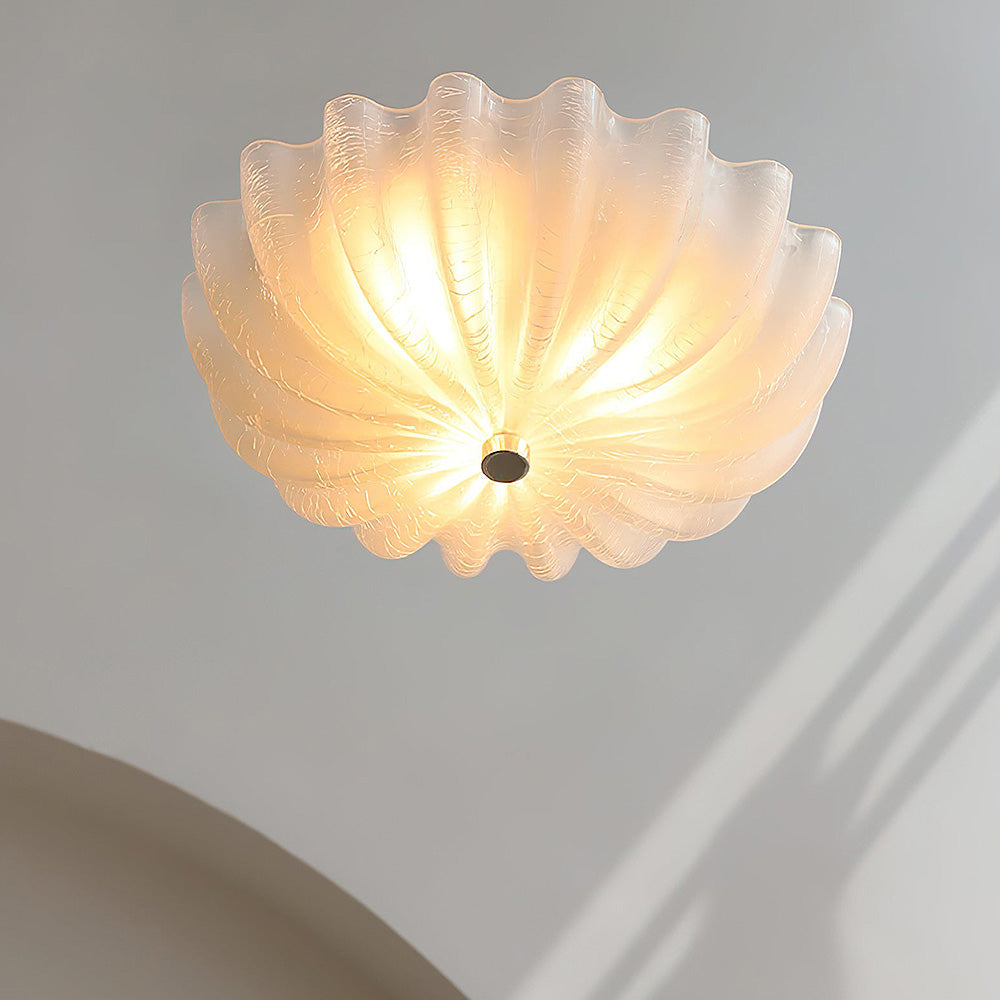 Elegante Witte Glazen Plafondlamp