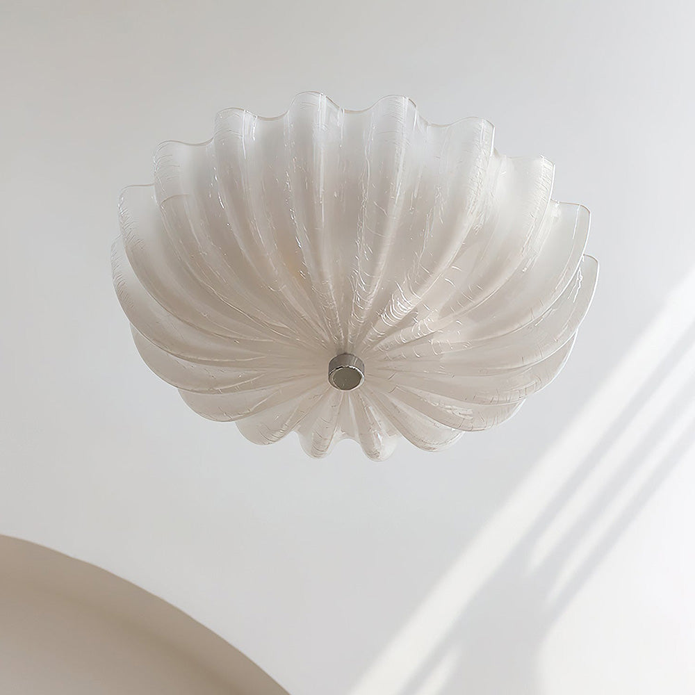 Elegante Witte Glazen Plafondlamp