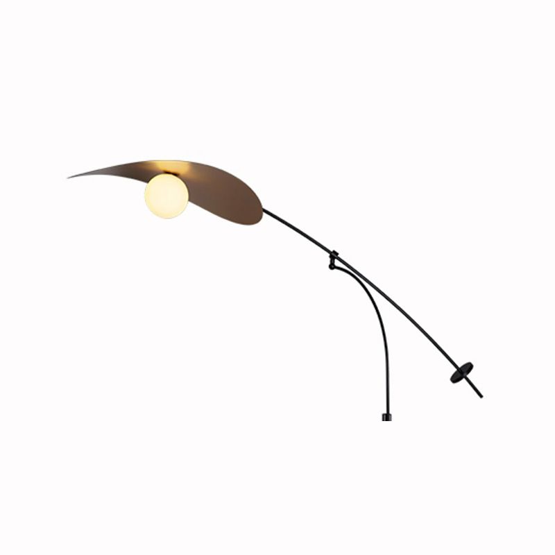 Carins Moderne Wandlamp, Boog, Metaal/Glas, Zwart/Goud, Slaapkamer