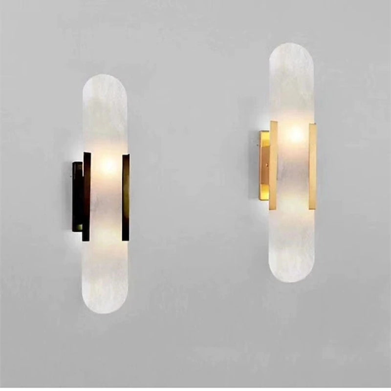 Chan LED Wandlamp Zwart/Goud - Eetkamer/Slaapkamer - Metaal/Dolomiet