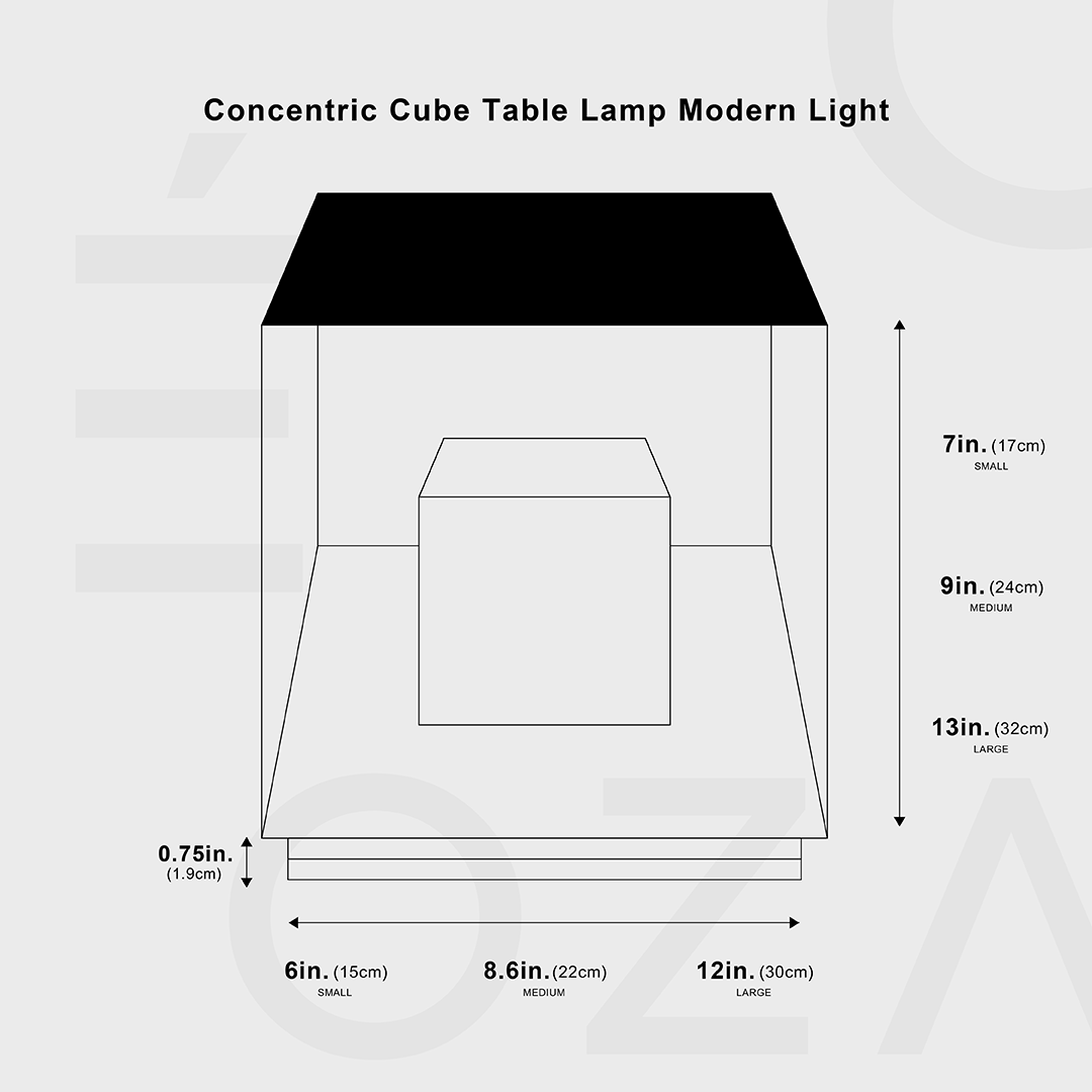 Concentric Cube Tafellamp Moderne Verlichting