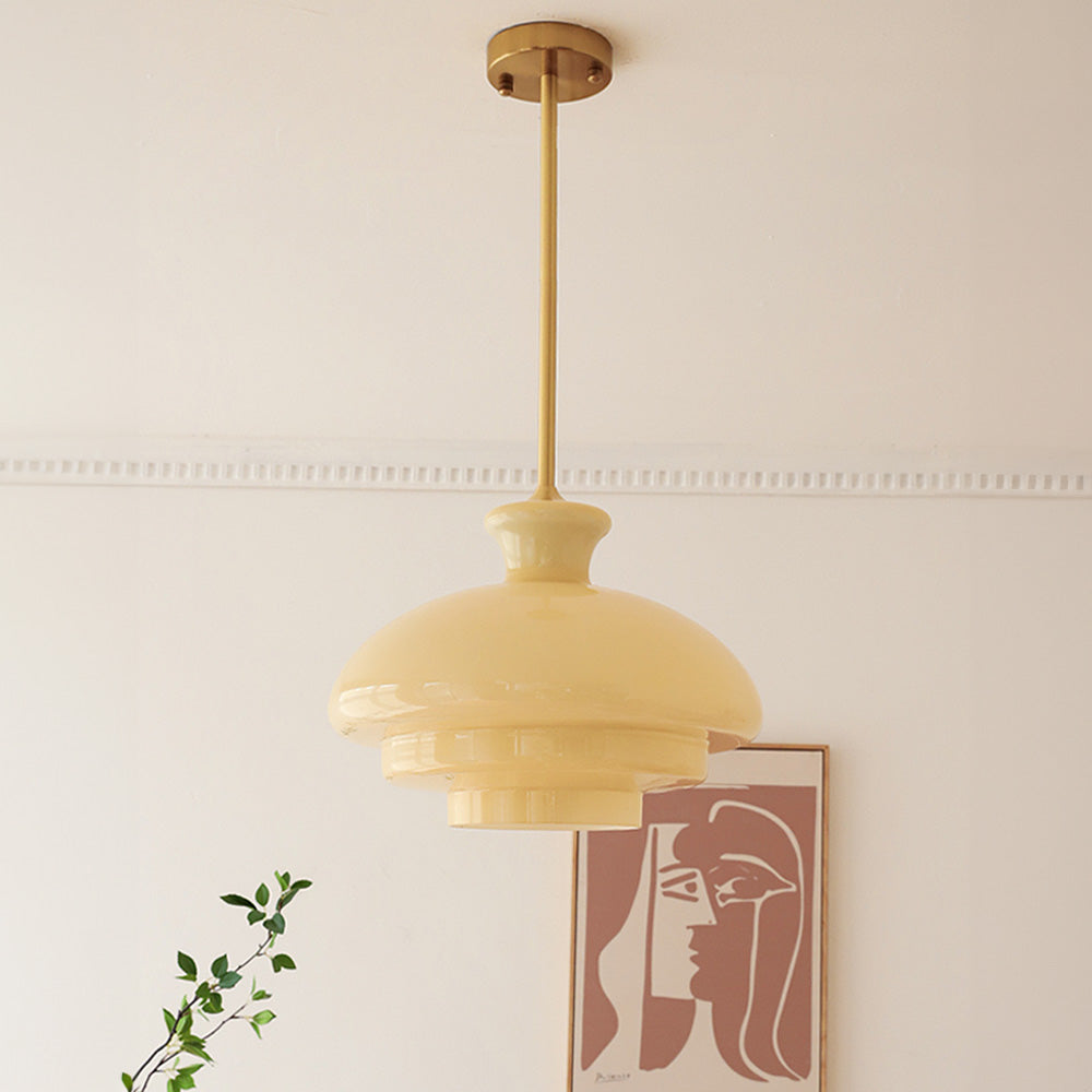 Bauhaus Gele Drie Lagen Hanglamp