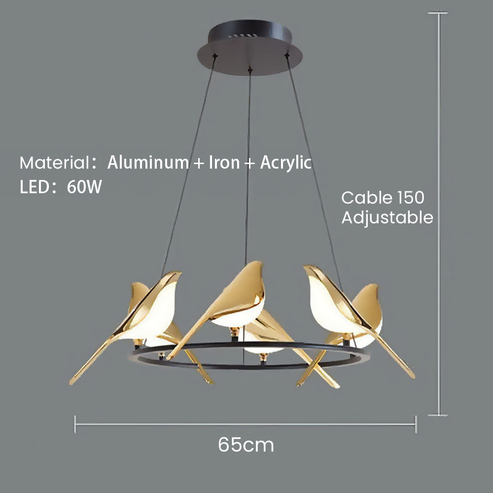 Creatieve Vogels LED Cirkelslinger Hanglamp