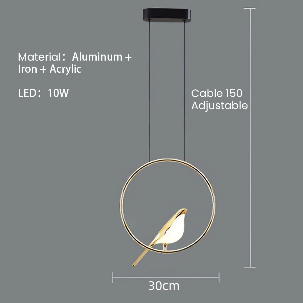 Creatieve Vogels LED Cirkelslinger Hanglamp