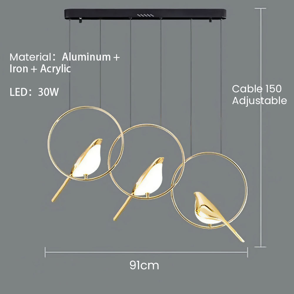 Creatieve Vogels LED Cirkelslinger Hanglamp