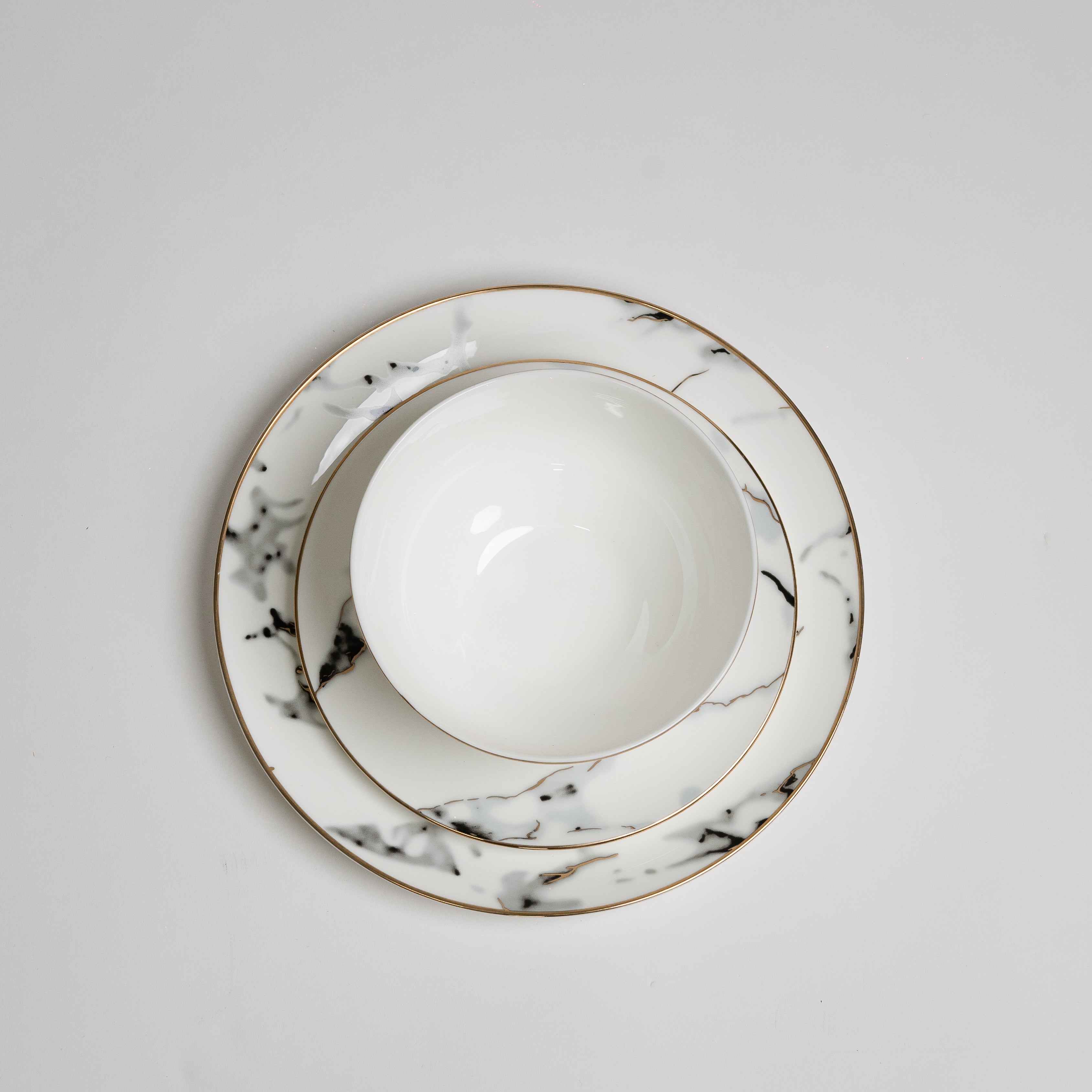 Alliance Grey Marble Plate Set