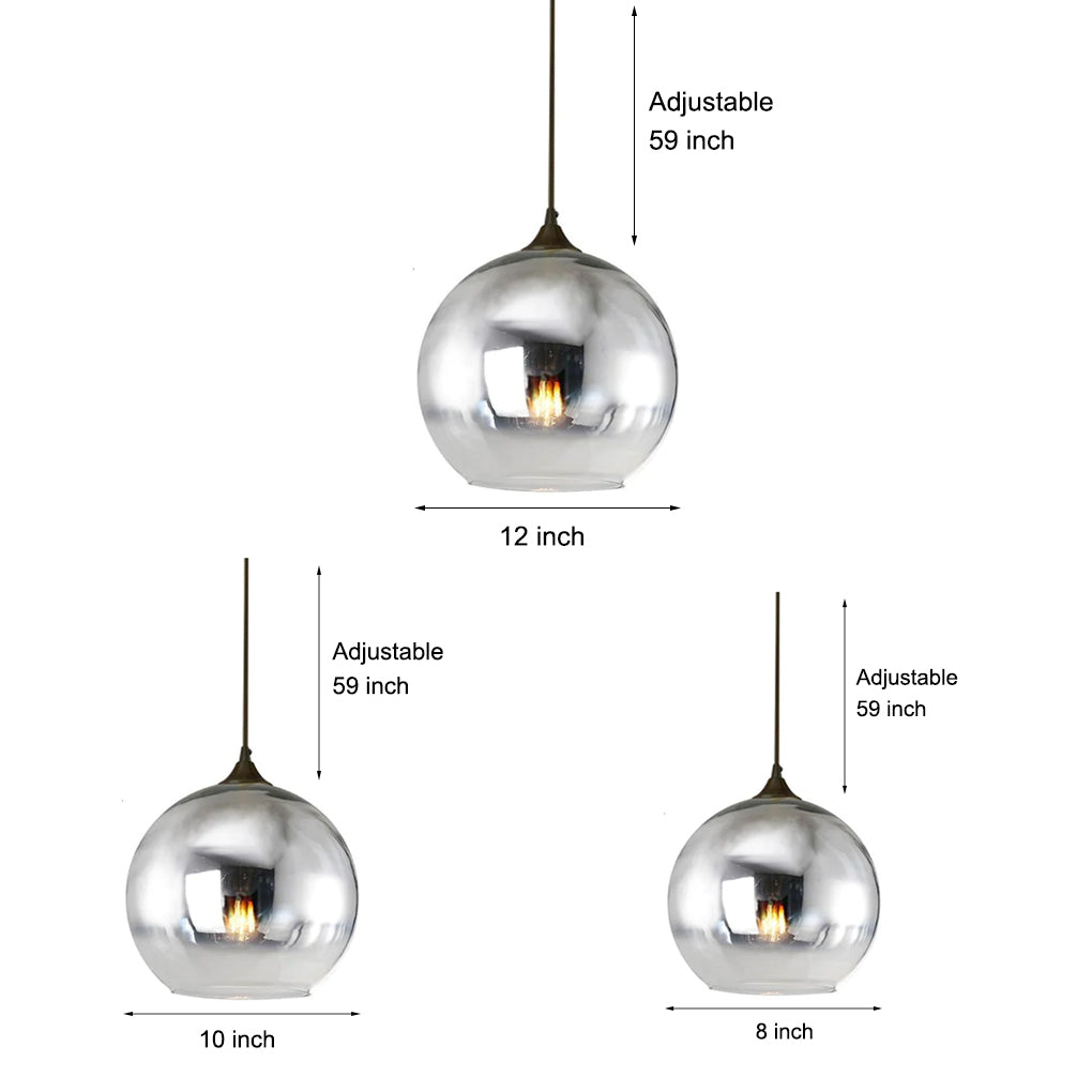 SphereGlow - Moderne Glazen Industriële LED Hanglamp voor Keuken en Eetkamer