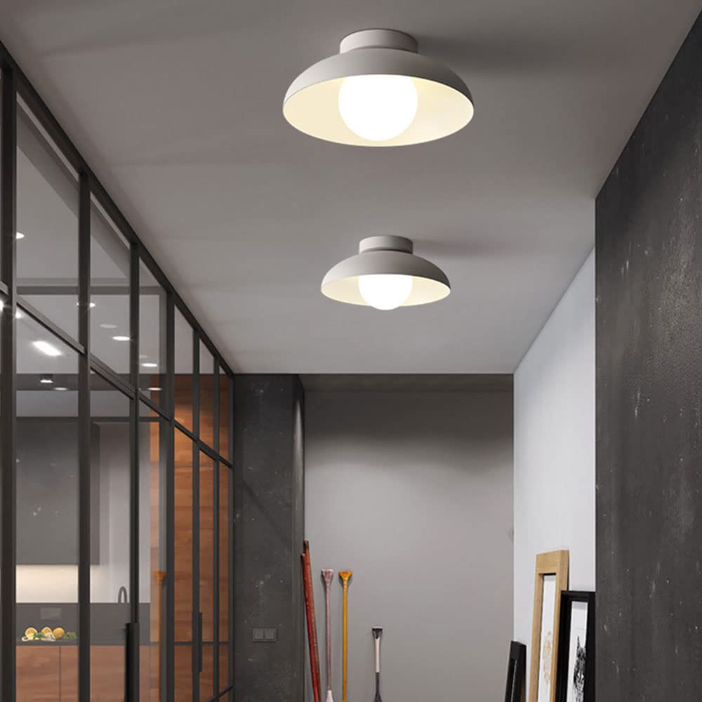 Moderne Metalen Semi-Flush Plafondlamp voor de Hal