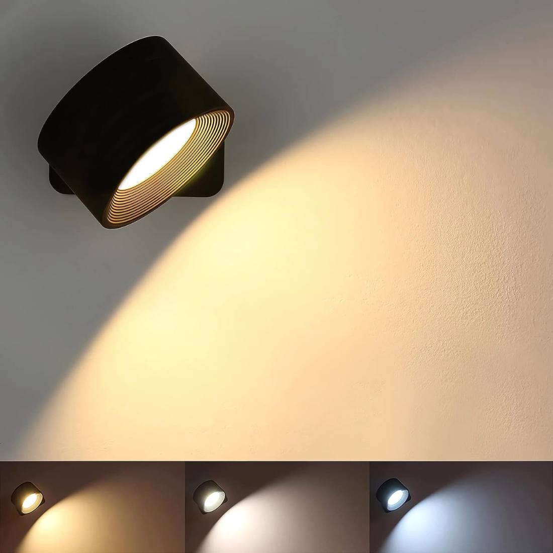 FlexiBeam - Draadloze oplaadbare 360° muurlamp