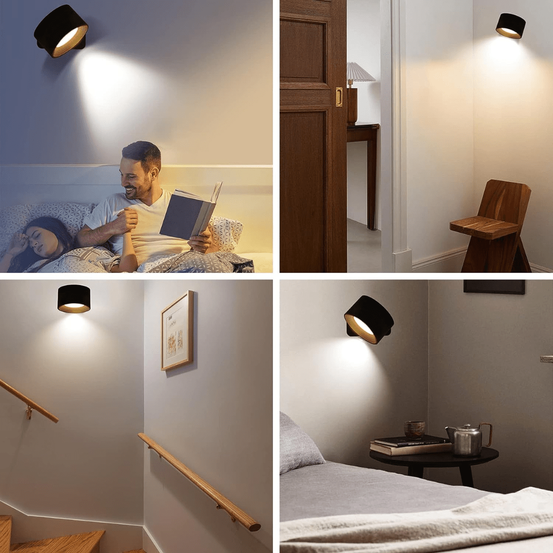 FlexiBeam - Draadloze oplaadbare 360° muurlamp