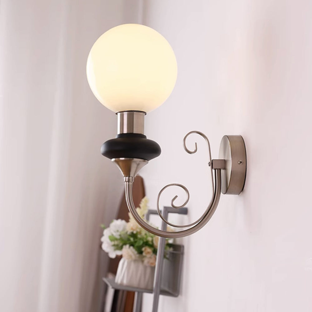 Franse Retro Glas 1-Licht Wandlamp