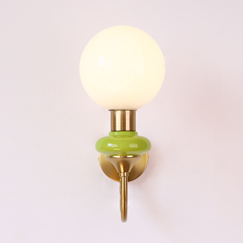 Franse Retro Glas 1-Licht Wandlamp