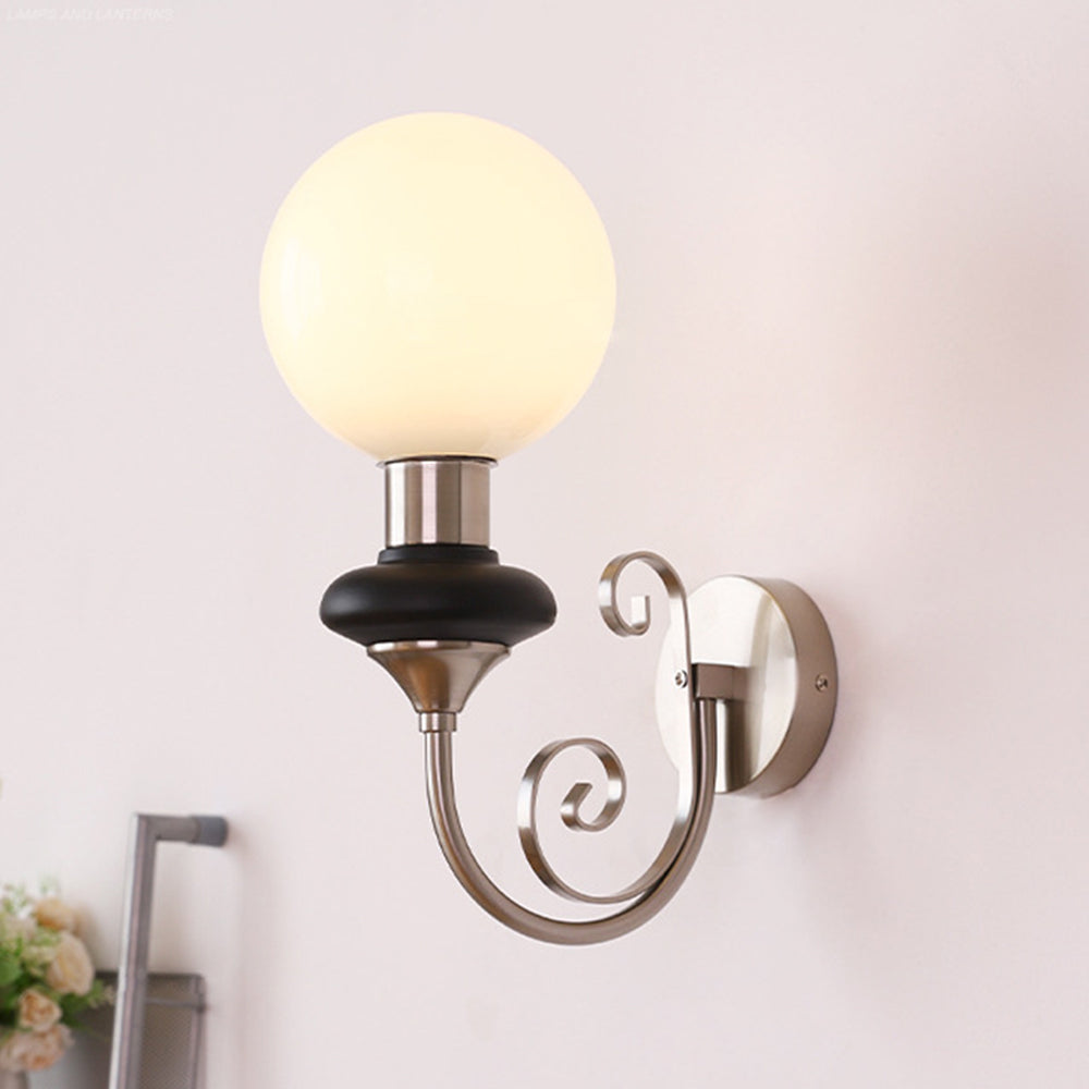 Franse Retro Glas 1-Licht Wandlamp