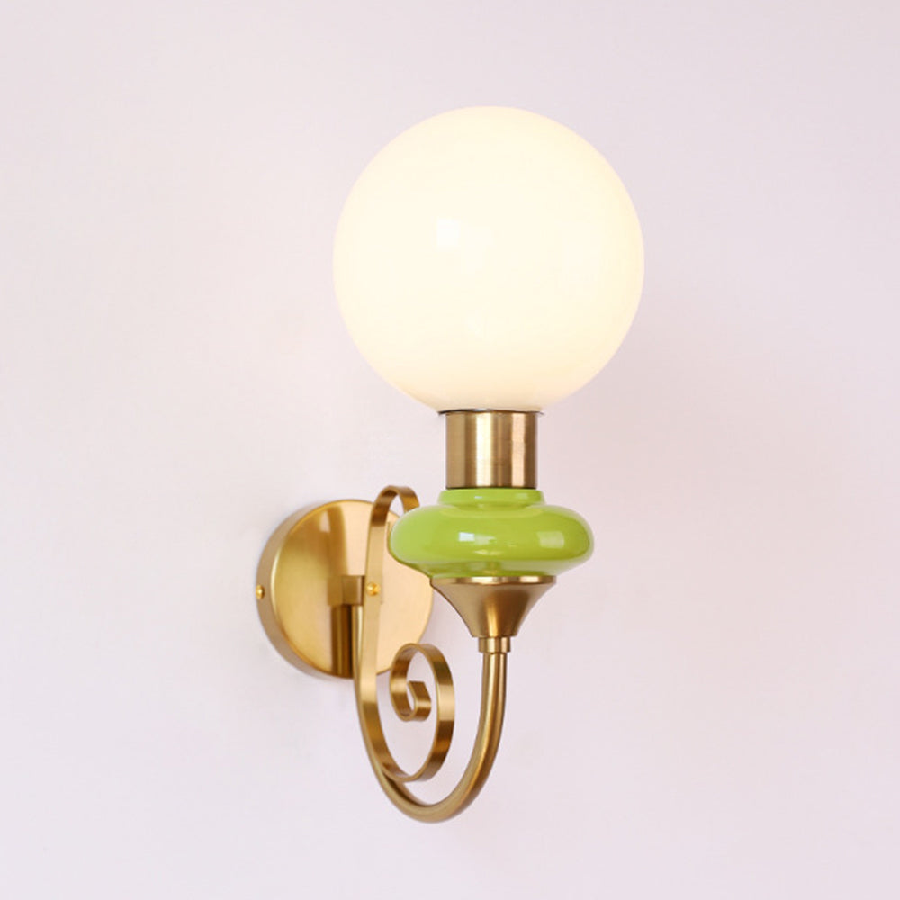 Franse Retro Glas 1-Licht Wandlamp