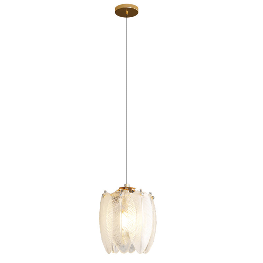 Franse Stijl Veer Glazen Hanglamp