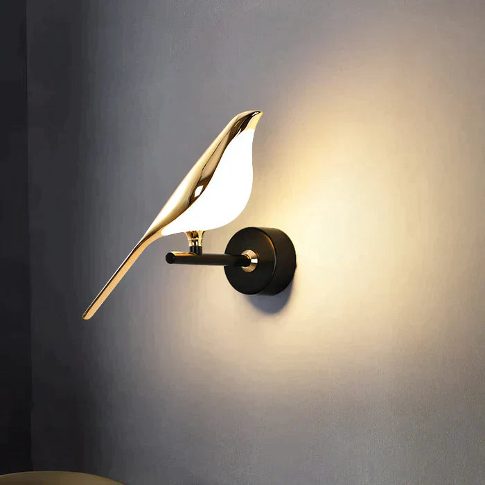 VogelLicht - Scandinavische LED-vogel wandlamp