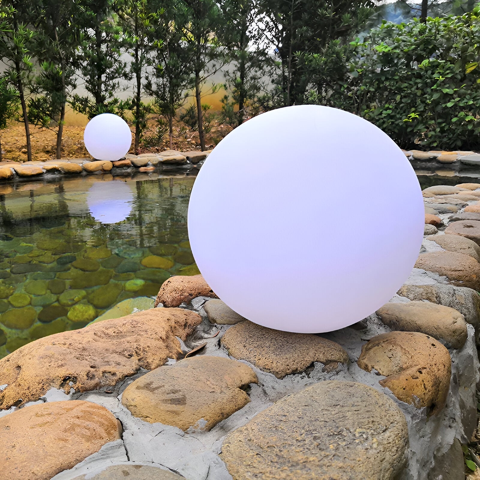 GlimmerSphere LED Buiten Decoratie - Kleurenwisselende, Waterdichte Zwevende Bollen