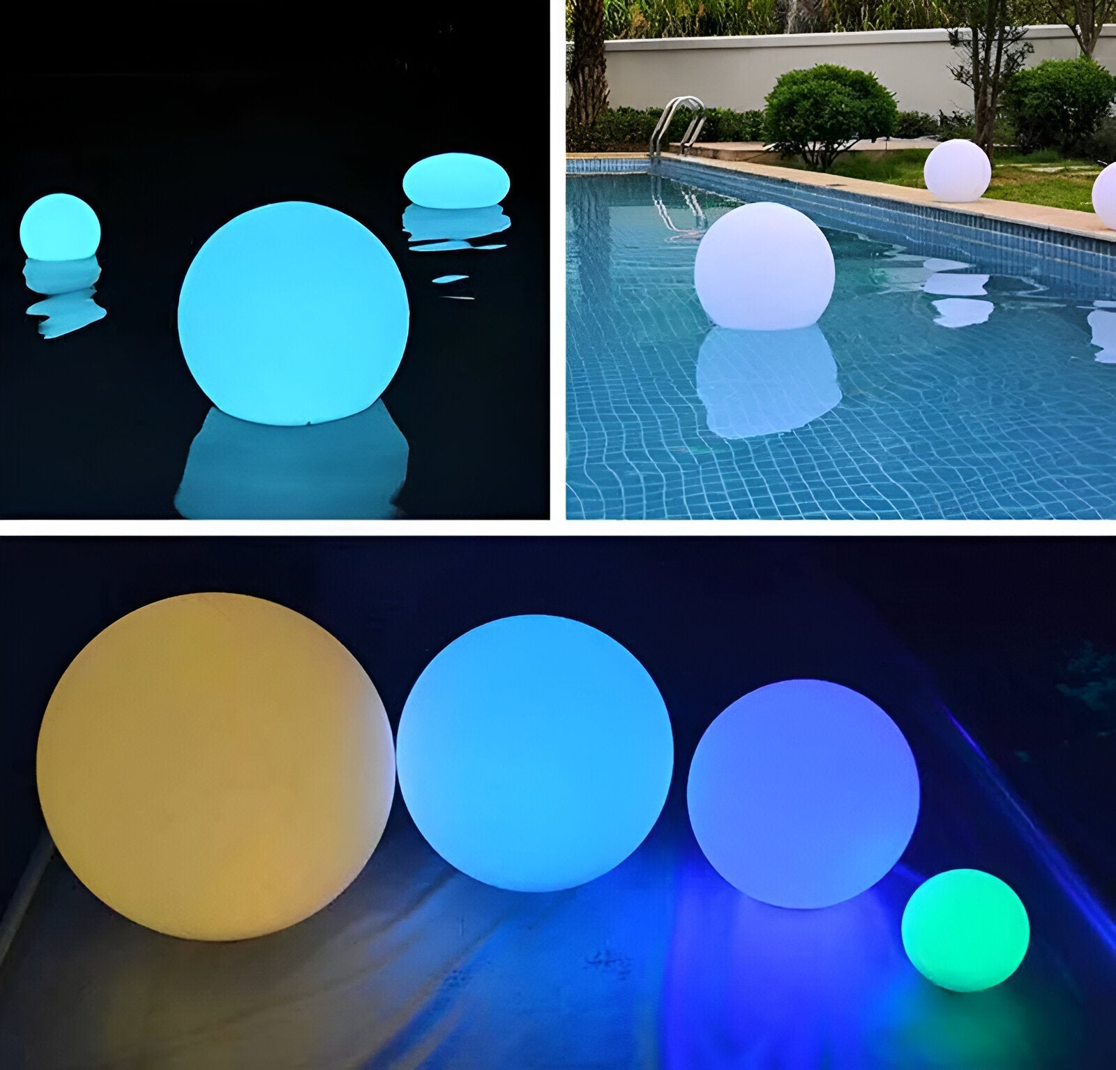 GlimmerSphere LED Buiten Decoratie - Kleurenwisselende, Waterdichte Zwevende Bollen